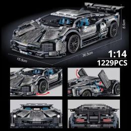 Blocks ToylinX 1:14 Building Blocks Car MOC City Speed Car Luxury Auto Racing Vehicle with Super Racers Bricks Toys for Children Gift