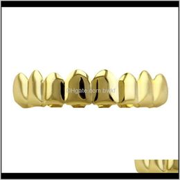 Supplies Other Home & Festive Gardenupper Real Braces Hip Hop Gold Grillz Dental Mouth Punk Teeth Caps Cosplay Party Tooth Rapper Gift Drop D