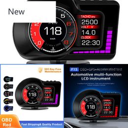 New HUD OBD2+GPS Car Digital Speedometer Head Up Display Overspeed Alarm RPM Water Temperature Turbo Pressure Universal