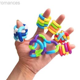 Decompression Toy 3Pcs Rope Twist Fidget Toy Rrainbow Circle Sensory Autism Therapy Jouet Anti Stress Enfant Juguete Antiestres Nios d240424