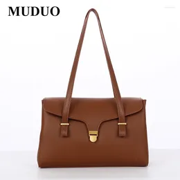 Bag Vintage Big A4 Work Shoulder Bags For Women Lock Design Female Briefcase Simple Large Capacity Ladies Tote PU Leather Handbags