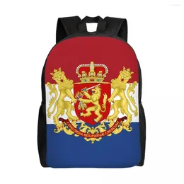 Backpack Personalized Netherlands Coat Of Arms Men Women Basic Bookbag For College School National Flag Bags