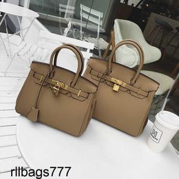Handbag Bag Womens 2024 Platinum Fashion Trend Litchi Pattern Handbag Leisure Versatile One Shoulder Crossbody Handmade Genuine Leather