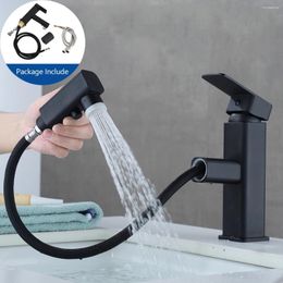 Bathroom Sink Faucets Basin Taps Pull Out Facuet Accessories And Cold Mixer Bar Washstand Faucet With 2 Hoses