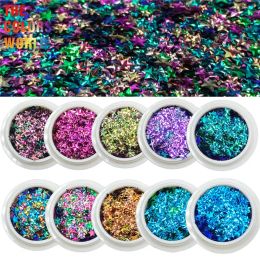 Glitter TCT346 Chameleon 3D Star Stereoscopic Nail Glitter Nail Art Decoration Face Paint Tattoo Tumblers Crafts Festival Accessories