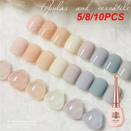 5810PCS Colour Nail Polish Glue Easy To Colour High Quality Brightening Nail Gel Whitening Potherapy Gel Nail Glue 240423