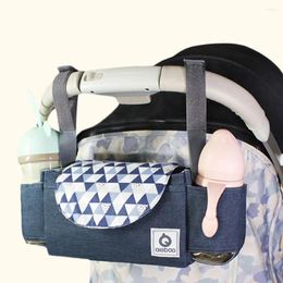 Stroller Parts Mezzanine Rhombus Pattern Diaper Storage Bags Bottle Baby Organizer Travel Pushchair Pram Carriage