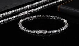 Jewelry bracelets 5mm 6mm Tennis chains Design for Women Men Titanium Steel Bracelet with CZ diamond Lover Gold Silver Rose Fashio3151537