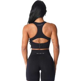 Active Sets Nvgtn Ignite Seamless Bra Spandex Top Woman Fitness Elastic Breathable Breast Enhancement Leisure Sports Underwear 240424