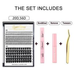 Tools DIY Lash Clusters Extension Kit Tweezers Bond and Seal Accessories and Tools Eyelashes Glue eyelash kit Makeup Set for Glueing