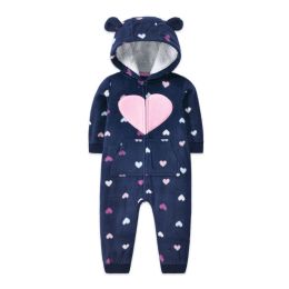 One-Pieces Hooded Animal Style Infant Baby Romper Warm Polar Fleece Pyjamas Babe boy girl jumpsuit Sleepwear 624M