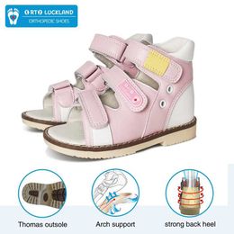 Sandals Childrens Footwear Summer 2021 Kids Girls Orthopaedic Sandals Barefoot Princess Baby Toddler Boys Flatfeet Shoes Size20 21 22 240423