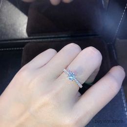 Wedding Rings Delysia King Women Trendy Shiny Crystal Ring Simplicity Elegant Temperament Engagement Wedding Jewelry