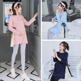 Pillows Maternity Clothes Premama Long Sleeve Blouse Shirt Dress Spring Fall Loose Pregnant Women ONeck Sweater Postpartum Pullover Top