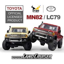 Electric/RC Car New Mn82 Remote-controlled Toy Car 1 12 Model Car Rc Climbing Off-road Vehicle Pickup Truck Childrens Toy Gift 240424