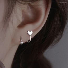 Stud Earrings Fashion Silver Color Spiral Personality Heart Women Luxury Simple For Wedding Party Ear Fine Jewelry248Y