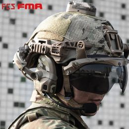 Accessories FMA FCS Tactical AMP Headset Communication Wendy Helmet Connexion Accessories Connexion Bridge Camouflage Stickers Microphone
