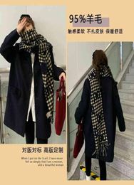 Custom Version Double g 039g Family Scarf Women039s Wool Cashmere Autumn and Winter Long Plaid Tassel Letter Thickened Doubl5155216
