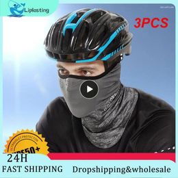 Bandanas 3PCS Sun Protection Mask Silk Lightweight Scarf Outdoor Riding Masks UV Protective Headband Neck Cover