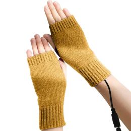 Gloves USB Heating Half Finger Hands Warmer Laptop Cycling Gloves With Fast Heating Detachable Thermal Gloves For Winter Typing