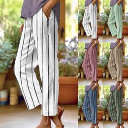 Women's Pants For Women Dressy Casual Womens Solid Color Pocket Straight Tube Loose Stretch Yoga Contrast Pantalones