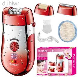 Epilator Kemei Epilator For Women Electric shaver Hair Removal FacialBodyLegBikiniLegsArmArmpit Hair Remover Underarms Rechargeable d240424