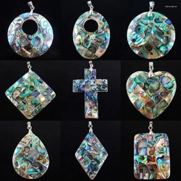 Pendant Necklaces Natural Zealand Abalone Shell For Flower Jewelry Girlfriend Boyfriend Gifts IBN333