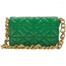 Shoulder Bags Soft Green Pu Leather Chain Bag Retro Casual Women Purses And Handbag Clutch Tote For High Quality