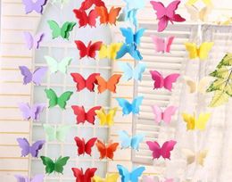 Butterfly paper pulled flower decoration wedding navidad party backdrops baby shower birthday Party festival DIY decoration1991464