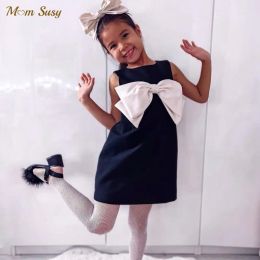 Shirts Fashion Baby Girl Princess Sleeveless Dress Toddler Child Big Bow Vestido Summer Sping Autumn Party Pageant Birthday 210y