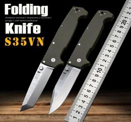 HOT! 2022 62L SR1 SR2 folding knife S35VN Blade G10 Steel Handle Survival Pocket Knives Outdoor Camping Hunting EDC TOOLs7678400