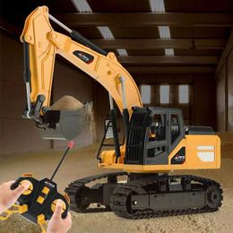 Electric/RC Car RC Excavator Dumper Car 2.4G Remote Control Engineering Vehicle Crawler Truck Excavator Toys for Boys Kids Christmas Gifts 240424