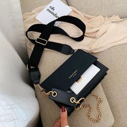 Shoulder Bags 2024 Mini Handbags Women Fashion Ins Ultra Fire Retro Wide Strap Messenger Bag Purse Simple Style Crossbody