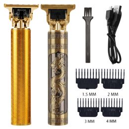 Trimmer Vintage T9 USB Electric Hair Cutting Machine Cordless Hair Trimmer Hair Clipper Barber Professional Beard Trimmer For Men C0025A