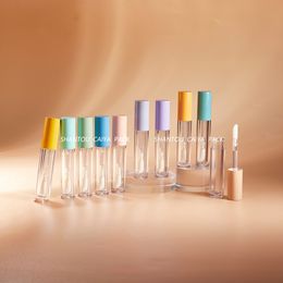 Shining Pink Mint Green Lip Gloss Tint Plastic Tubes DIY Empty Makeup Big Brush Lipgloss Liquid Lipstick Tube Beauty Packaging