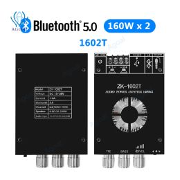 Amplifier 1602T TDA7498E Bluetooth 5.0 Subwoofer Amplifier Board 2*160W 2.0 Channel High Power Audio Stereo Amplifier Board Bass AMP