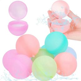 10 Pcs Reusable Water Balloons for Kids Adults Outdoor Activities Kids Pool Beach Bath Toys Water Bomb for Summer Games 240416