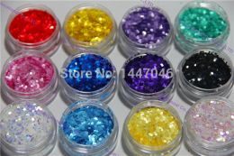 Glitter TCT156 Hexagon Pearlescent Colour 1.5MM Solvent Resistant Glitter Sequins For Nail Art Design Nail Gel Polish Makeup Manual DIY