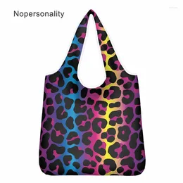 Shopping Bags Nopersonality Environmentally Shopper Bag Lady Animal Printed Shoulder Fashionable Handbags For Women