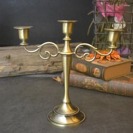 Candle Holders Zinc Alloy Metal Silver Gold Stand Candelabra Holder Candlestick For Wedding Home Party Event Decoration