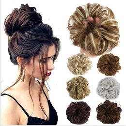 Chignon Chignon Chignon Curly Messy Bun Hair Piece Hair Scrunchie Fake Natural Look Wig Hair Ring Fluffy Hair Decor Girl Ponytail Hair W