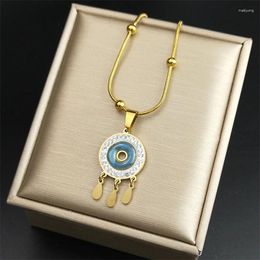 Pendant Necklaces Boho Dream Catcher Necklace Bohemia Stainless Steel Gold Colour Clavicle Chain Women Jewellery Gift NZZZ66