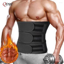 Men's Body Shapers Qtree Men Shaper Neoprene Sauna Workout Waist Trainer Trimmer Belt For Weight Loss Sweat Belly Slimming Fitness Shapewear