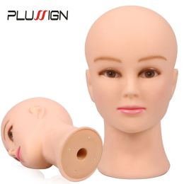 Stands Hot Sale Female Mannequin Head Hat Wig Head With Table Clamp New PP Bald Mannequin Head No Hair For Wig Ats Jewellery Display