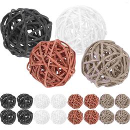 Party Decoration Wicker Rattan Balls Decorative Orbs Vase Bowl Fillers Small Spheres Table Centrepiece Wedding Christmas