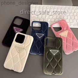 Luxury winter plush phone cases For IPhone 15Plus 14 13 12 Pro Max 14Plus 12Pro 11 11Pro Classic Letter Fashion Brand Shockproof case