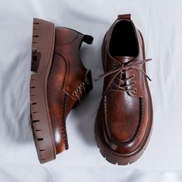 British Style Mens Casual Business Shoes Handmade Quality 2024 New Platform Designer Daily Outdoor Fashion Wedding Oxfords Man