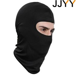 Masks JJYY Outdoor Sports Balaclava Mask Windproof Full Face Neck milk silk Cotton Ninja Headgear Hat Riding Hiking Cycling cap