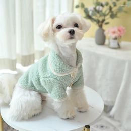 Dog Apparel Ins Cloud Velvet Pet Clothes Cat Autumn And Winter Clothing Schnauzer Warm Coat Costumes For Small Dogs