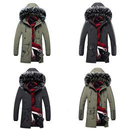 Windbreak Men Plus Veet Thick Windproof Fur Male Military Hooded Warm Jackets Men's Winter Parka Coats 201027 's